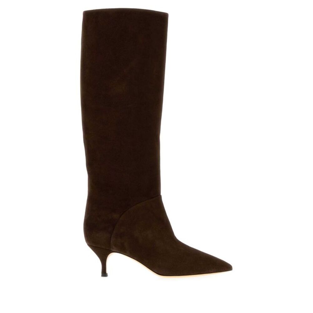 Casadei Women Chocolate Suede Giulia Boots
